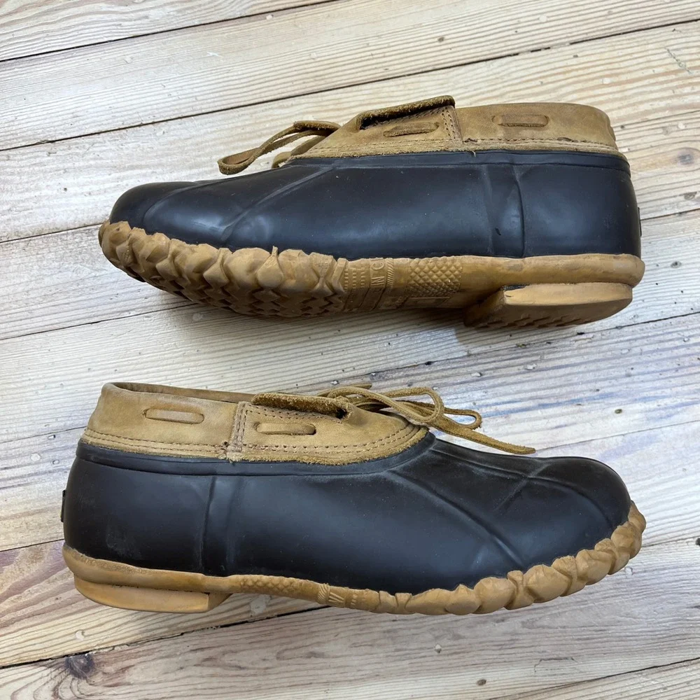 Cabelas Men 9D Thinsulate Insulated Duck Shoe Leather Rubber Moccasin waterproof